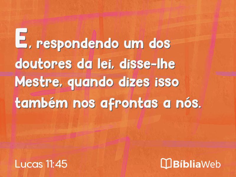 Lucas 11:45 em imagem para compartilhar