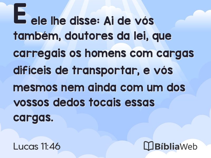Lucas 11:46 em imagem para compartilhar