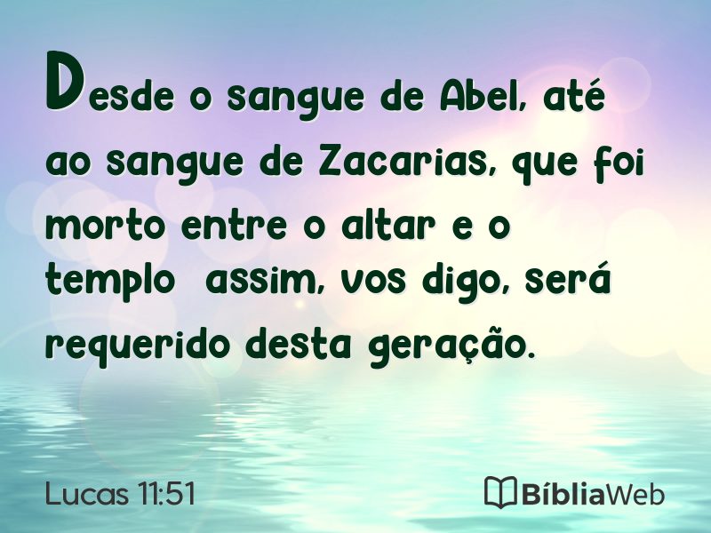 Lucas 11:51 em imagem para compartilhar