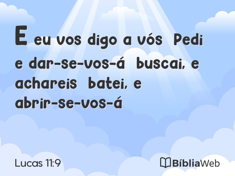 Lucas 11:9 em imagem para compartilhar