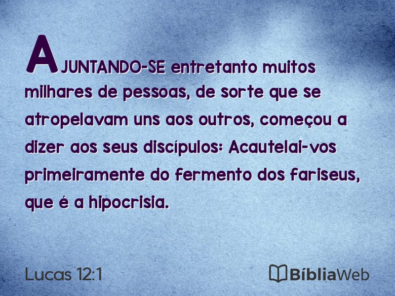 Lucas 12:1 em imagem para compartilhar