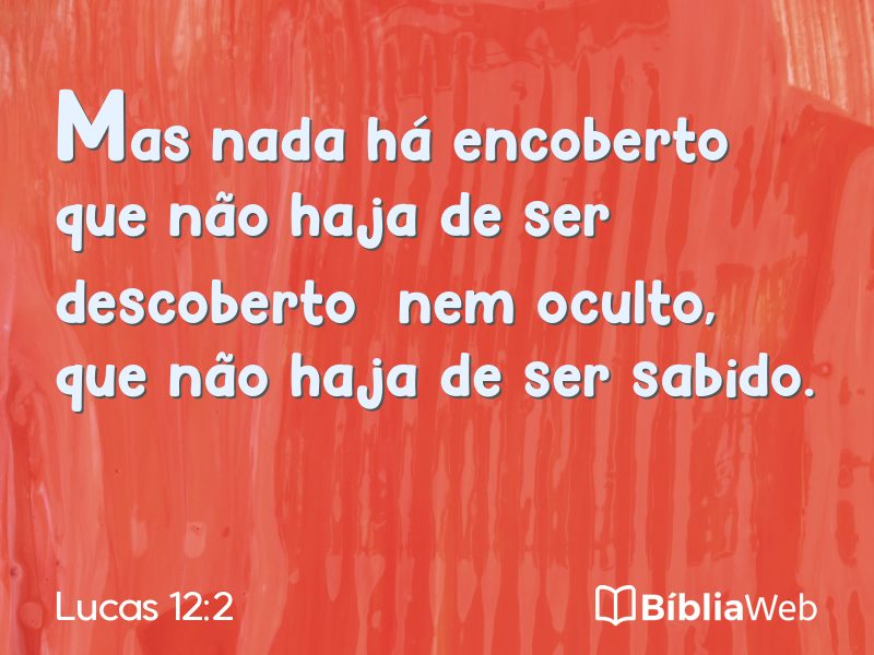 Lucas 12:2 em imagem para compartilhar