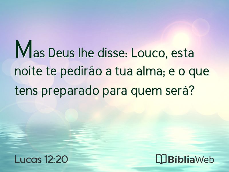 Lucas 12:20 em imagem para compartilhar