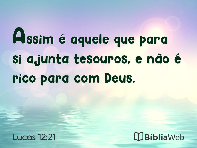 Lucas 12:21 em imagem para compartilhar
