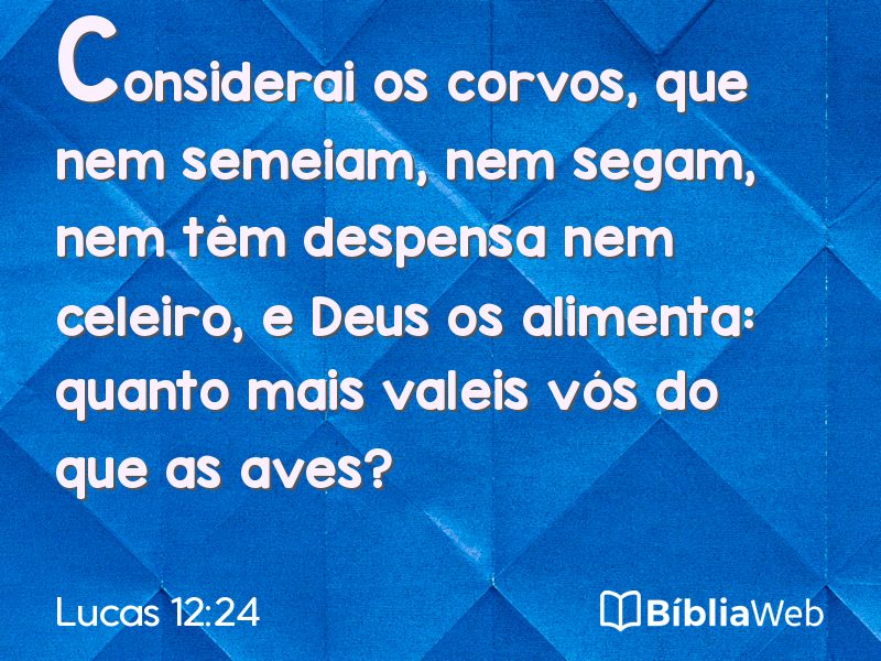 Lucas 12:24 em imagem para compartilhar