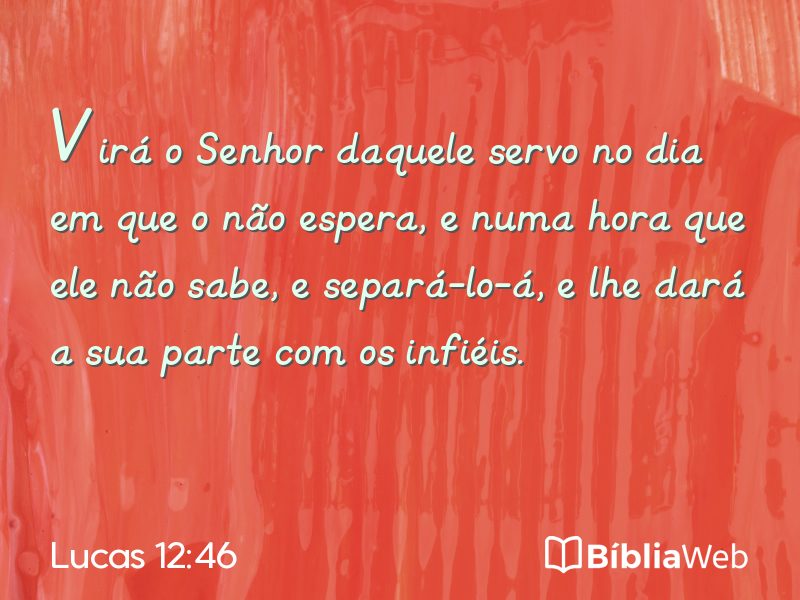Lucas 12:46 em imagem para compartilhar