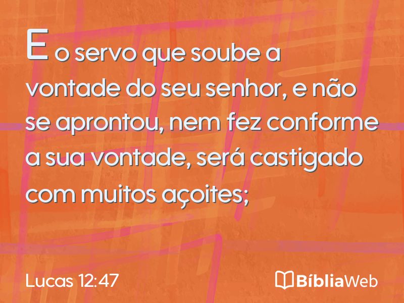 Lucas 12:47 em imagem para compartilhar