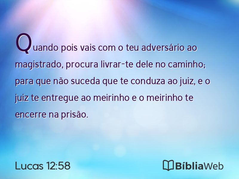 Lucas 12:58 em imagem para compartilhar