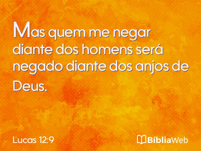 Lucas 12:9 em imagem para compartilhar