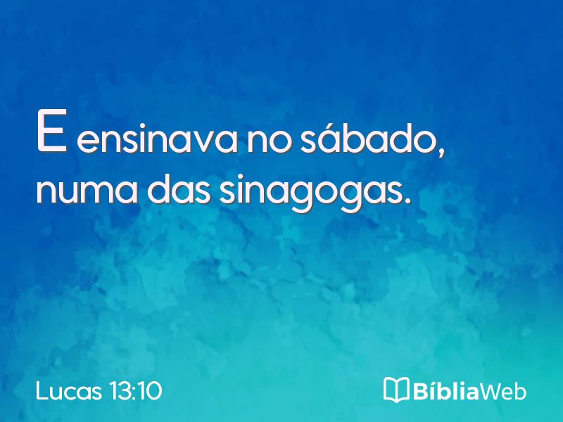 Lucas 13:10 em imagem para compartilhar