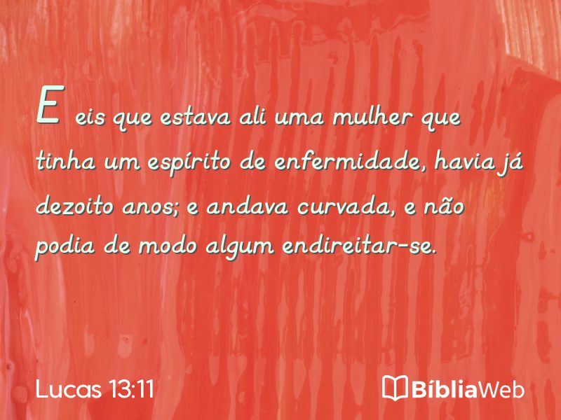 Lucas 13:11 em imagem para compartilhar
