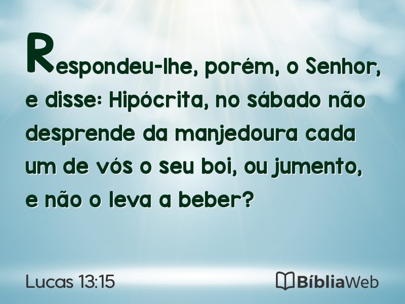Lucas 13:15 em imagem para compartilhar