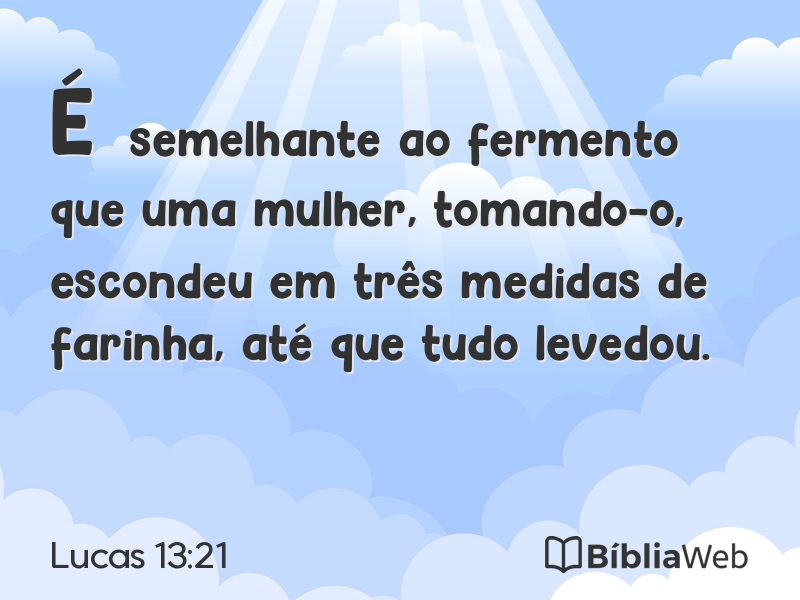 Lucas 13:21 em imagem para compartilhar