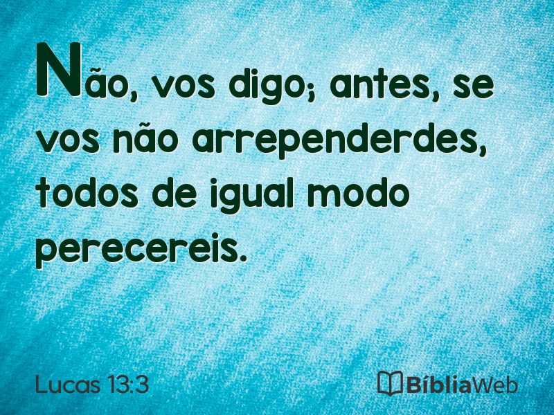 Lucas 13:3 em imagem para compartilhar