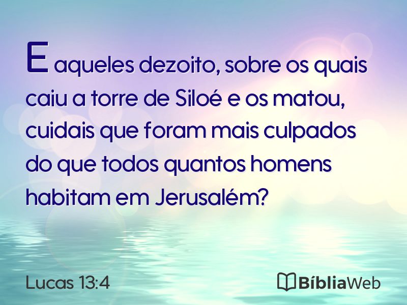 Lucas 13:4 em imagem para compartilhar