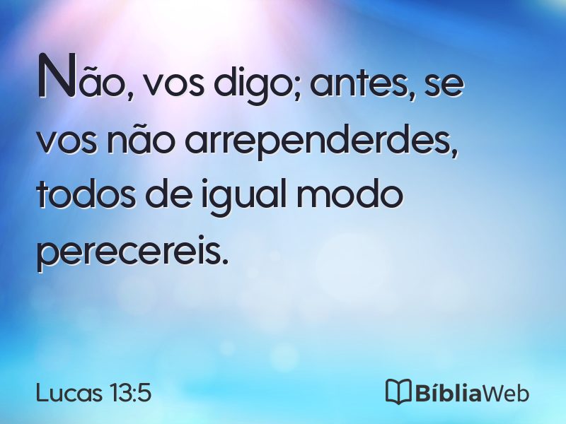Lucas 13:5 em imagem para compartilhar