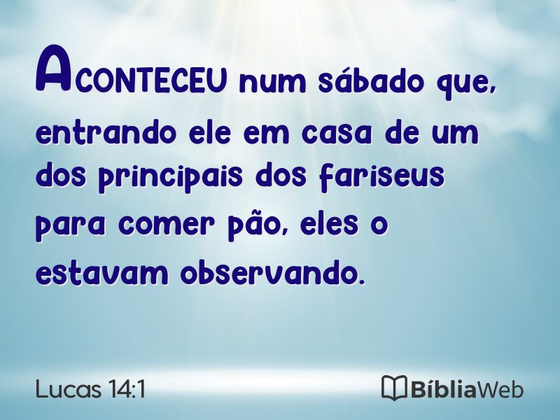 Lucas 14:1 em imagem para compartilhar