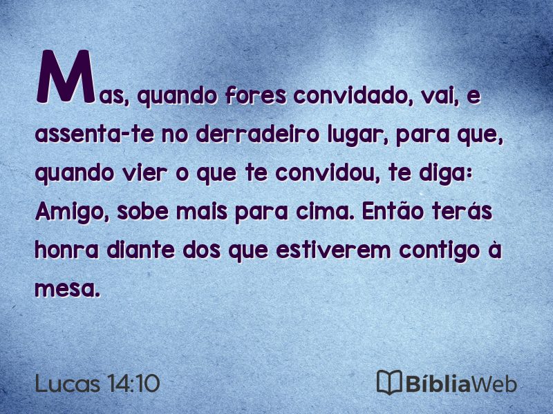Lucas 14:10 em imagem para compartilhar