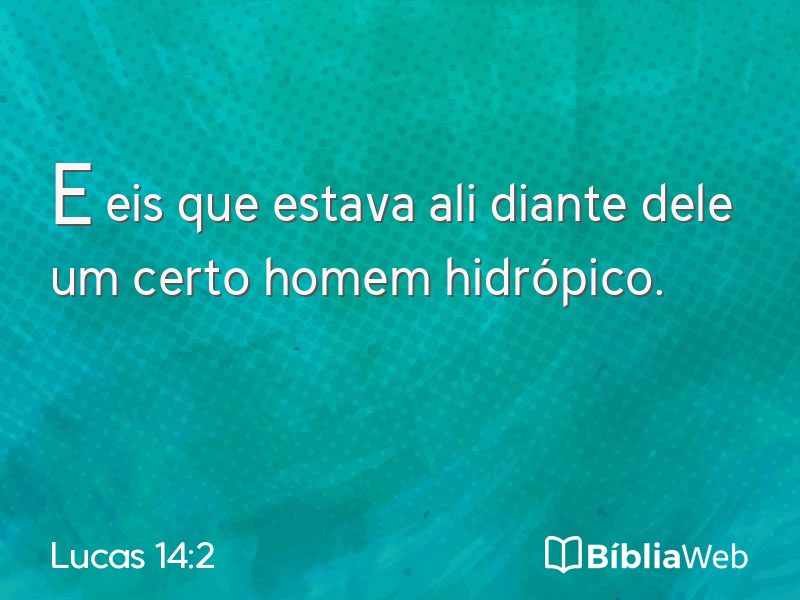 Lucas 14:2 em imagem para compartilhar