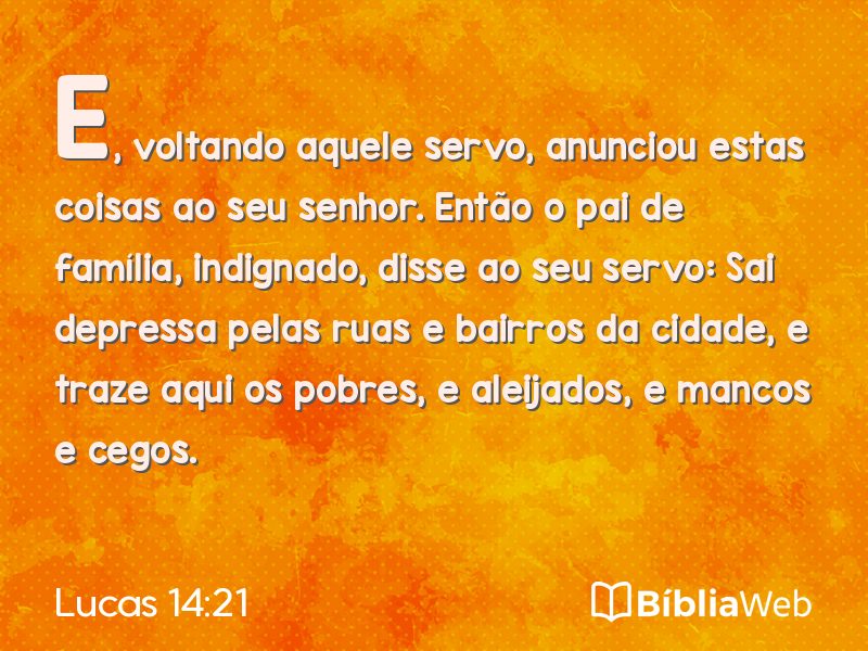 Lucas 14:21 em imagem para compartilhar