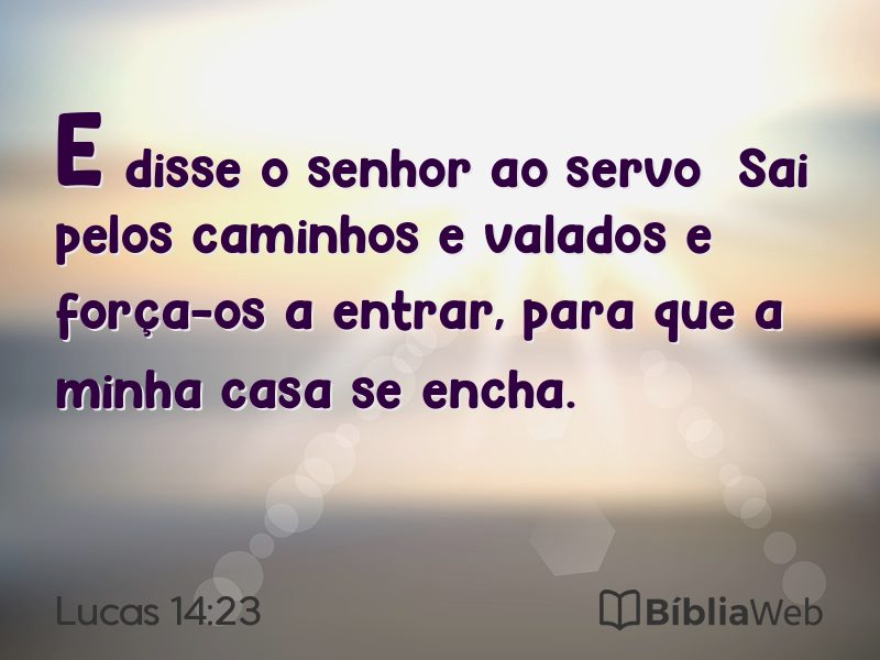 Lucas 14:23 em imagem para compartilhar