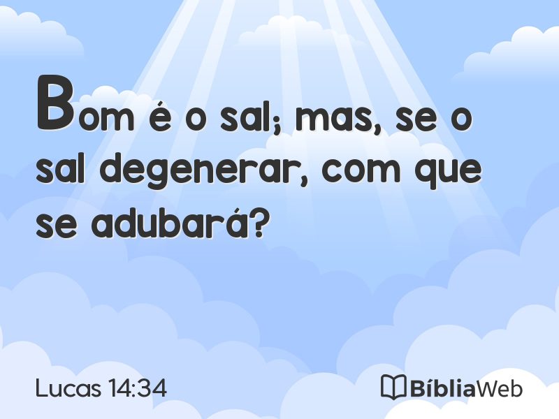 Lucas 14:34 em imagem para compartilhar