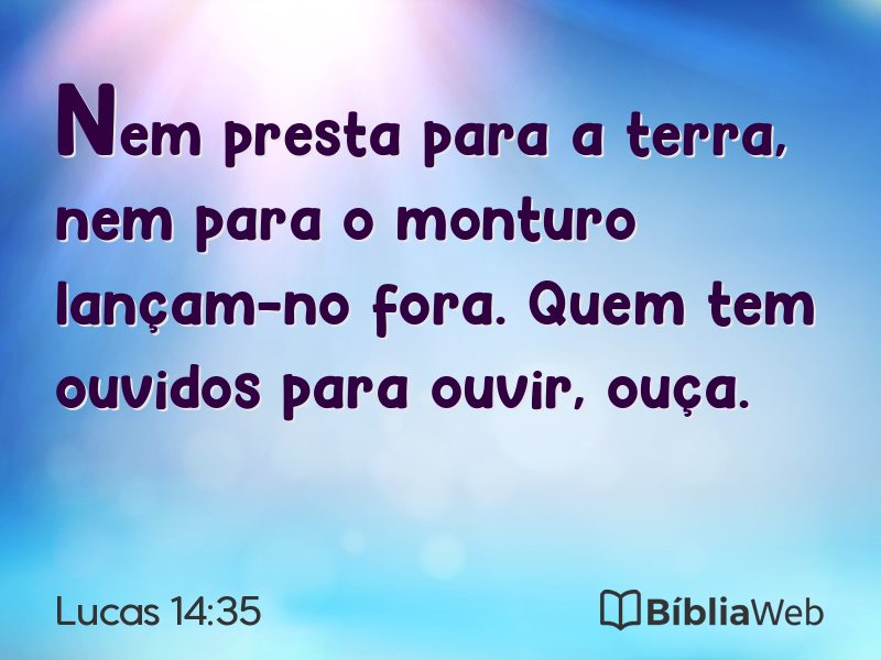 Lucas 14:35 em imagem para compartilhar