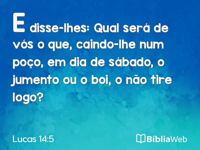 Lucas 14:5 em imagem para compartilhar