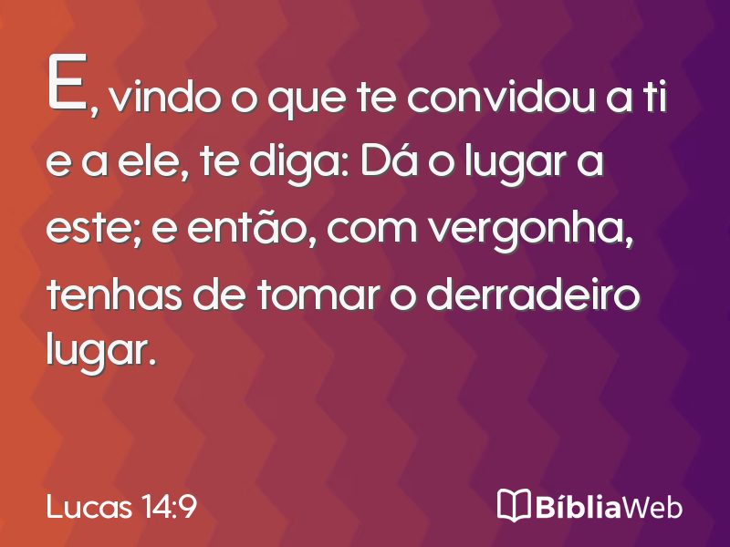 Lucas 14:9 em imagem para compartilhar