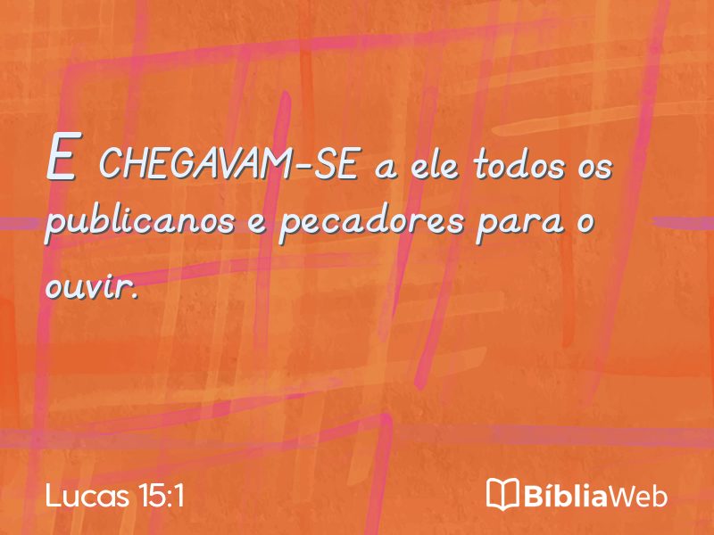 Lucas 15:1 em imagem para compartilhar