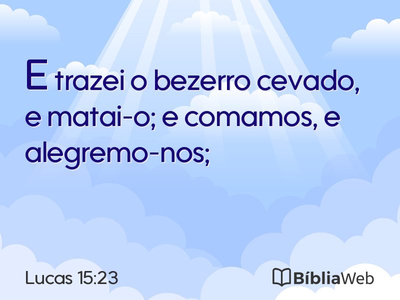 Lucas 15:23 em imagem para compartilhar