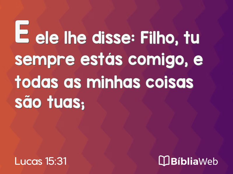 Lucas 15:31 em imagem para compartilhar