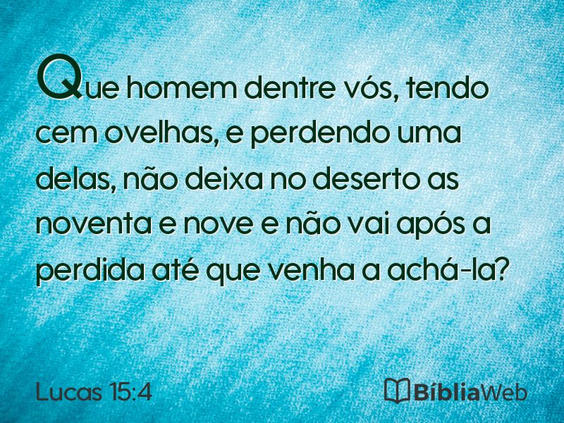 Lucas 15:4 em imagem para compartilhar