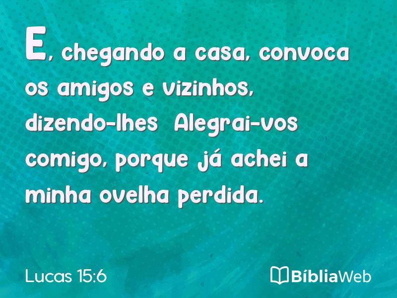 Lucas 15:6 em imagem para compartilhar