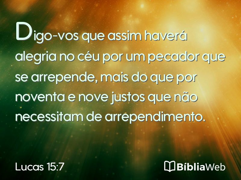 Lucas 15:7 em imagem para compartilhar