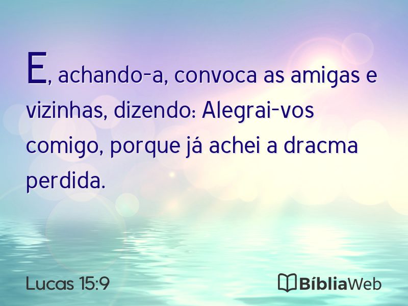 Lucas 15:9 em imagem para compartilhar