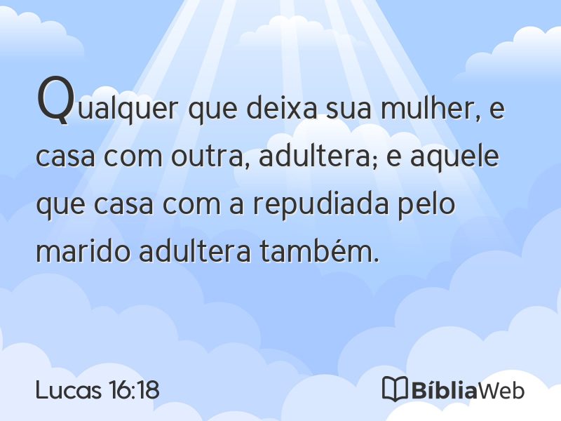 Lucas 16:18 em imagem para compartilhar
