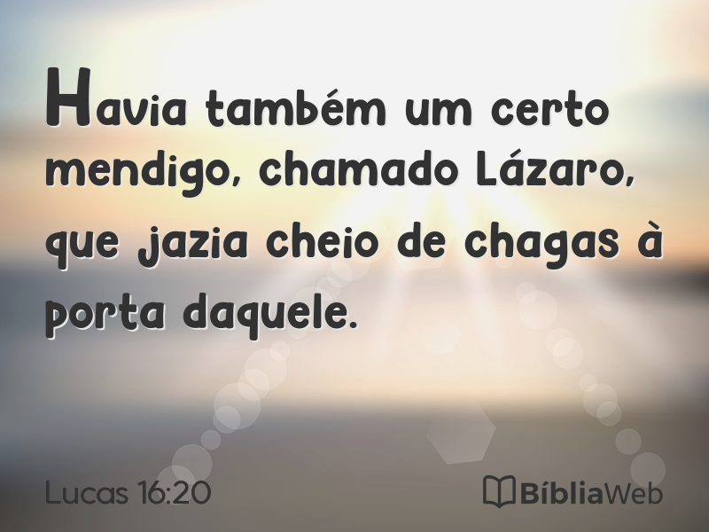 Lucas 16:20 em imagem para compartilhar