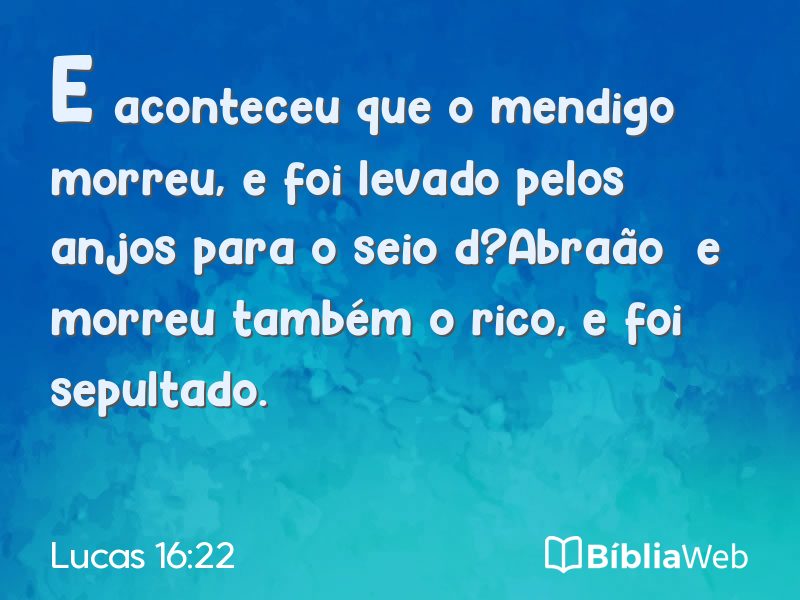 Lucas 16:22 em imagem para compartilhar