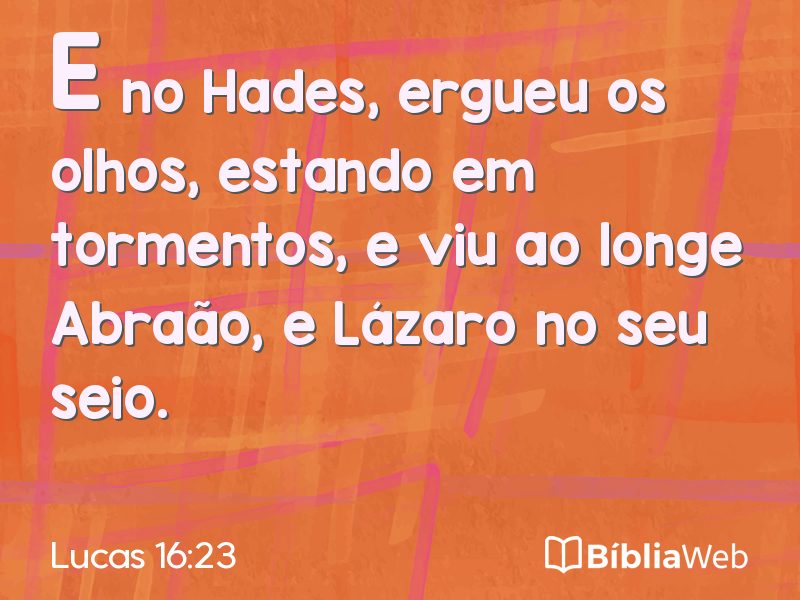 Lucas 16:23 em imagem para compartilhar