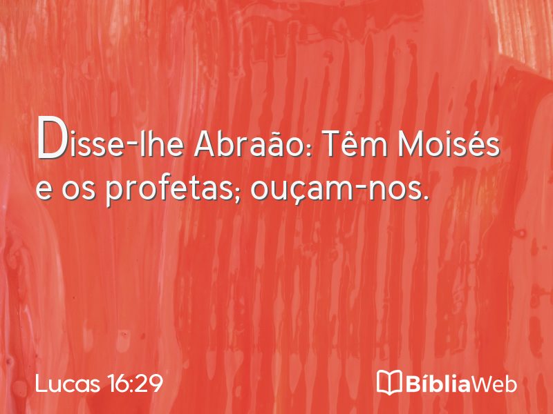 Lucas 16:29 em imagem para compartilhar