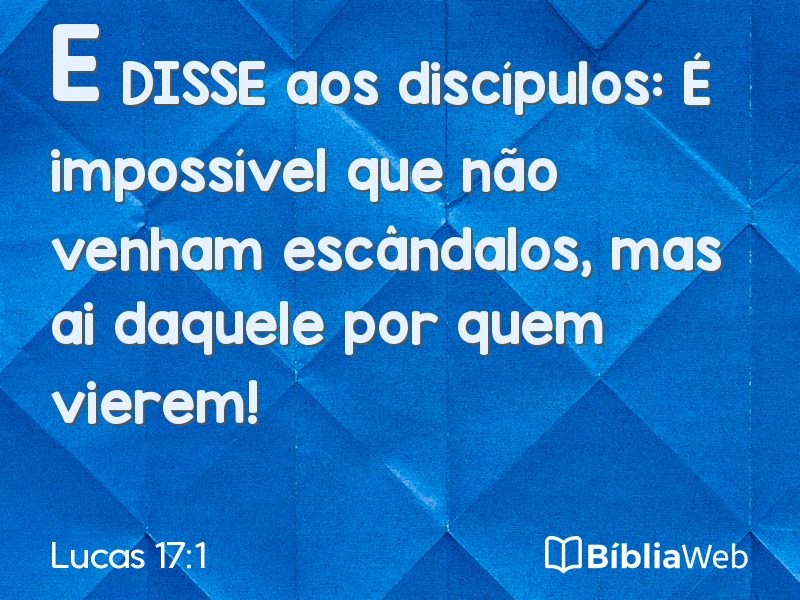 Lucas 17:1 em imagem para compartilhar