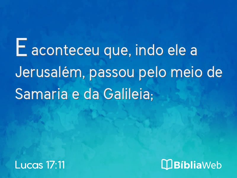 Lucas 17:11 em imagem para compartilhar