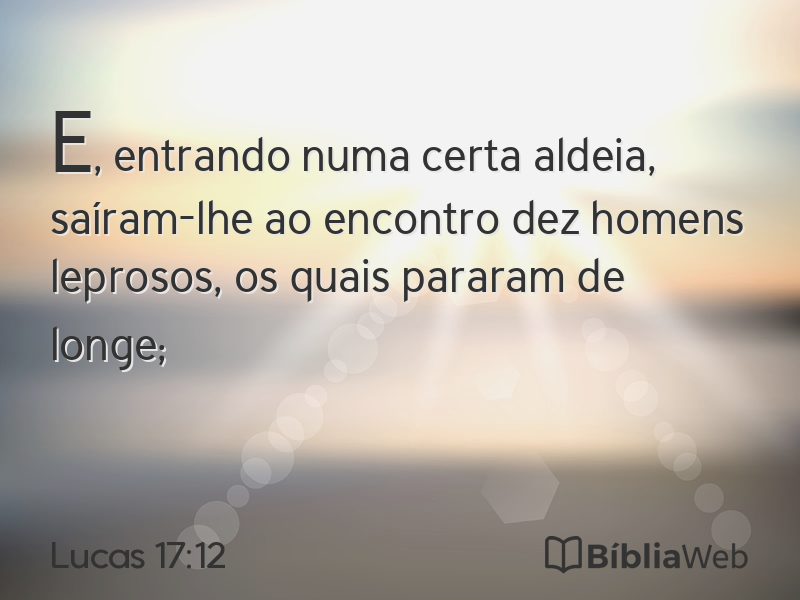 Lucas 17:12 em imagem para compartilhar