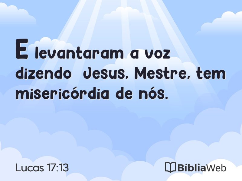 Lucas 17:13 em imagem para compartilhar