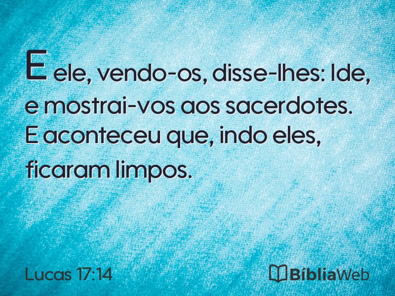 Lucas 17:14 em imagem para compartilhar