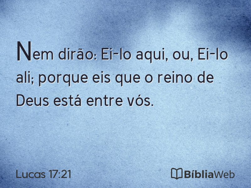 Lucas 17:21 em imagem para compartilhar