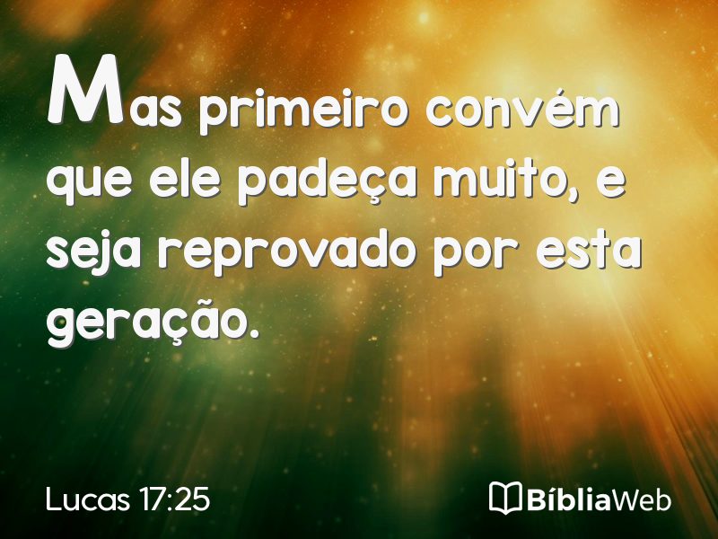 Lucas 17:25 em imagem para compartilhar