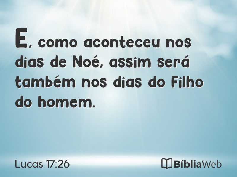 Lucas 17:26 em imagem para compartilhar