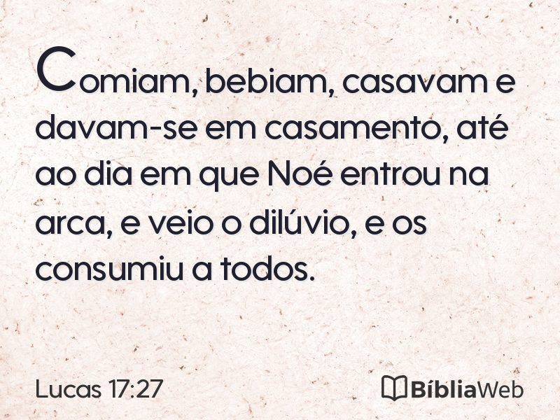 Lucas 17:27 em imagem para compartilhar